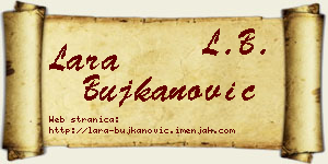 Lara Bujkanović vizit kartica